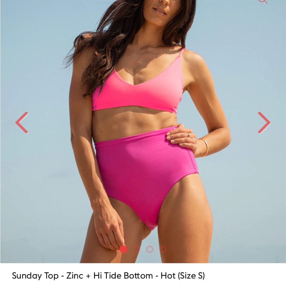 Left on Friday Sunday Top Zinc (Neon Pink) & Hi Tide Bottom Hot (Pink), medium